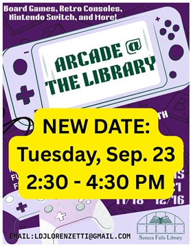 Arcade at the Library – NEW DATE