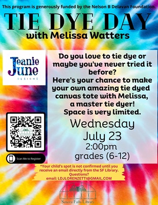 Tie Dye Day (Grades 6-12)