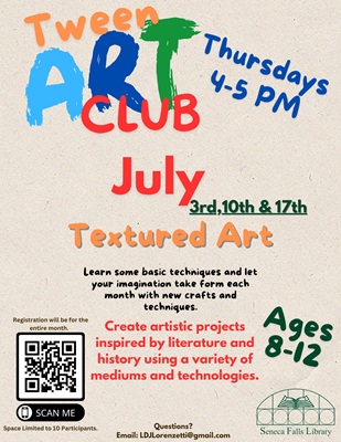 Tween Art Club – July