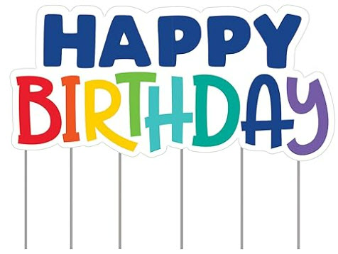 happy birthday yard sign
