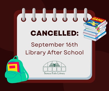 Cancelled 9/16: Library After School