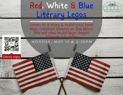 Red, White and Blue Literary Legos