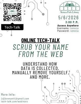 Tech-Talk: Scrub Your Name from the Web webinar (online)