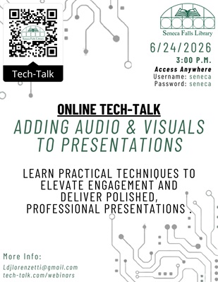 Tech-Talk: Adding Audio & Visuals to Presentations