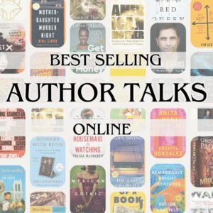 library speaker consortium button best selling author talks online