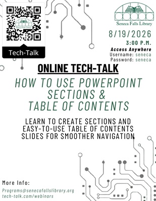 Online Tech Talk: PowerPoint Sections & Table of Contents