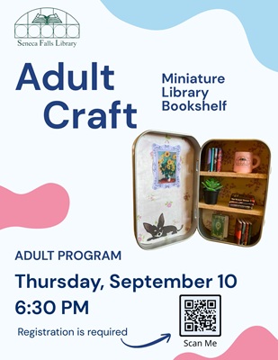 Adult Craft: Miniature Library Bookshelf